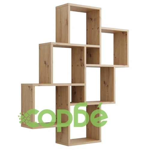 FMD Етажерка за стена с 8 отделения, цвят дъб артизан ➤ топ цена ➤ sorbe.bg