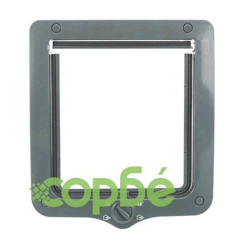 TRIXIE Котешка врата, 4-посочна, XXL, с тунел, сива ➤ топ цена ➤ sorbe.bg