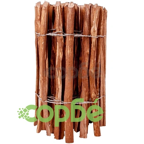 Дървена ограда от колчета, лешниково дърво, 60x500 см ➤ топ цена ➤ sorbe.bg