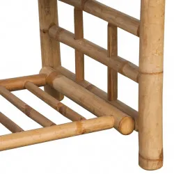 Градински комплект с възглавници, 4 части, бамбук