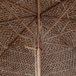 Бамбуков чадър с покрив от бананови листа, 210 см