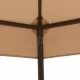 Градинска шатра тип беседка, шестоъгълна, бежова, 323x265 см