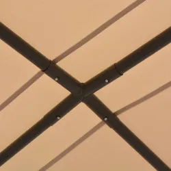 Шатра / беседка, с покрив, 4x4 м, стомана, бежова