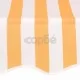 Ръчно прибиращ се сенник, 150 см, оранжеви и бели ивици