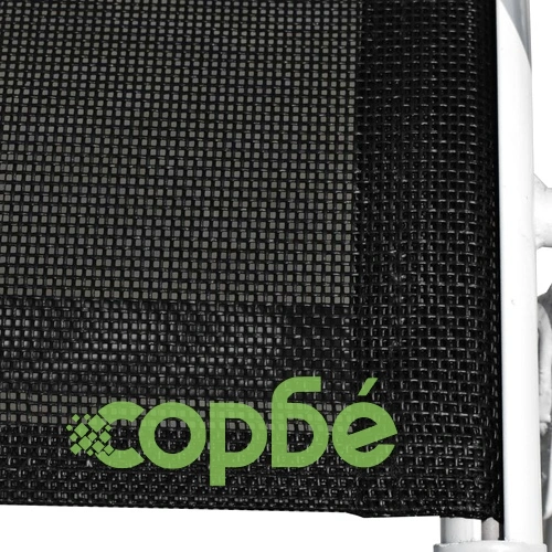 Стифиращи градински столове, 6 бр, стомана и Textilene, черни ➤ топ цена ➤ sorbe.bg