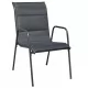 Стифиращи градински столове, 6 бр, стомана и Textilene, черни