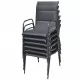 Стифиращи градински столове, 6 бр, стомана и Textilene, черни