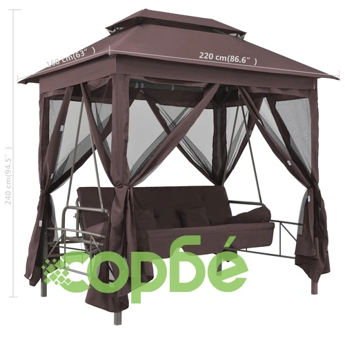 Градинска конвертируема люлка с шатра, кафе ➤ топ цена ➤ sorbe.bg