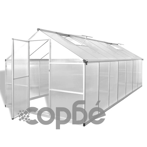 Оранжерия подсилен алуминий 10,53 м² ➤ топ цена ➤ sorbe.bg