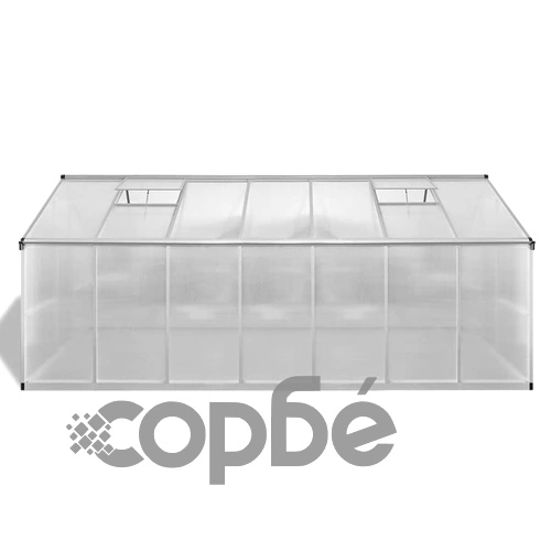 Оранжерия подсилен алуминий 10,53 м² ➤ топ цена ➤ sorbe.bg