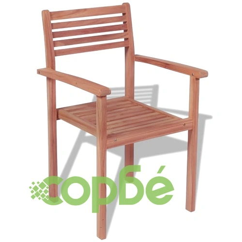 Стифиращи градински столове, 4 бр, тиково дърво масив ➤ топ цена ➤ sorbe.bg