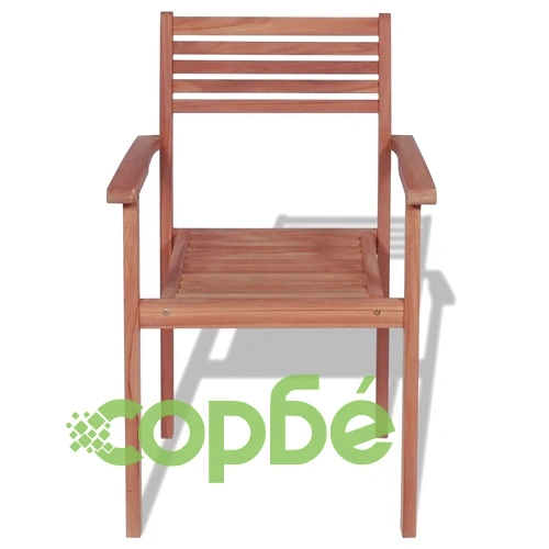 Стифиращи градински столове, 4 бр, тиково дърво масив ➤ топ цена ➤ sorbe.bg