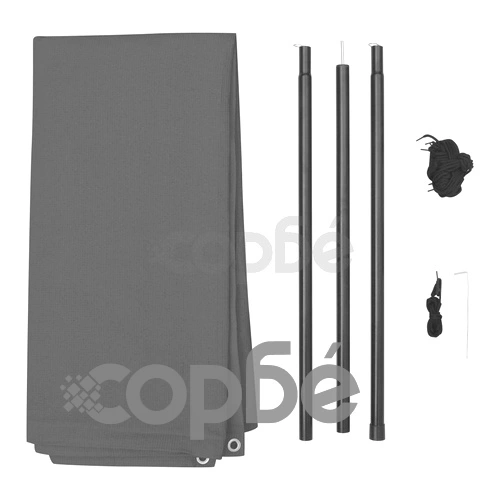 Сенник Tarp с рейки, HDPE, квадратен, 5x5 м, антрацит ➤ топ цена ➤ sorbe.bg