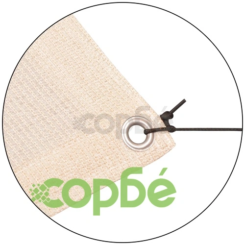 Сенник Tarp с рейки, HDPE, квадратен, 5x5 м, кремав ➤ топ цена ➤ sorbe.bg