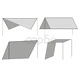 Сенник Tarp с рейки, HDPE, квадратен, 3x3 м, бял