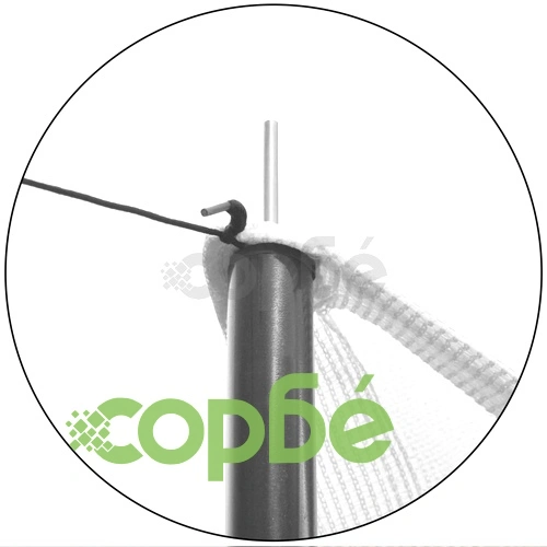Сенник Tarp с рейки, HDPE, квадратен, 3x3 м, бял ➤ топ цена ➤ sorbe.bg