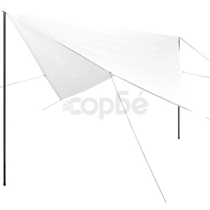 Сенник Tarp с рейки, HDPE, квадратен, 5x5 м, бял