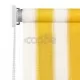Външна ролетна щора, 140x140 см, жълто-бели ивици   
