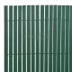 Двустранна градинска ограда, PVC, 90x500 см, зелена