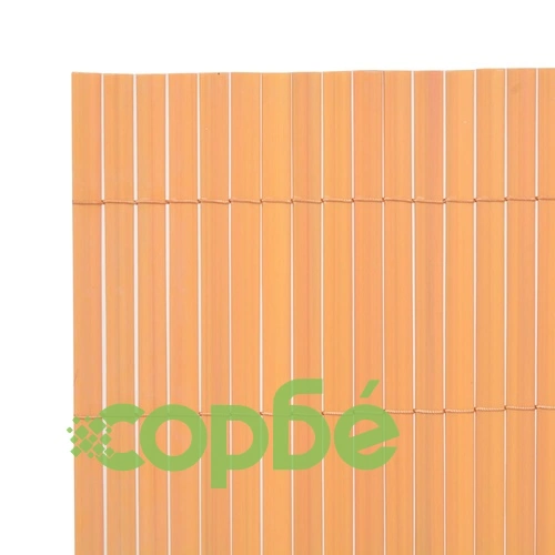 Двустранна градинска ограда, PVC, 90x500 см, жълта ➤ топ цена ➤ sorbe.bg