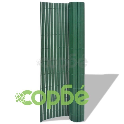 Двустранна градинска ограда, PVC, 195x300 см, зелена ➤ топ цена ➤ sorbe.bg