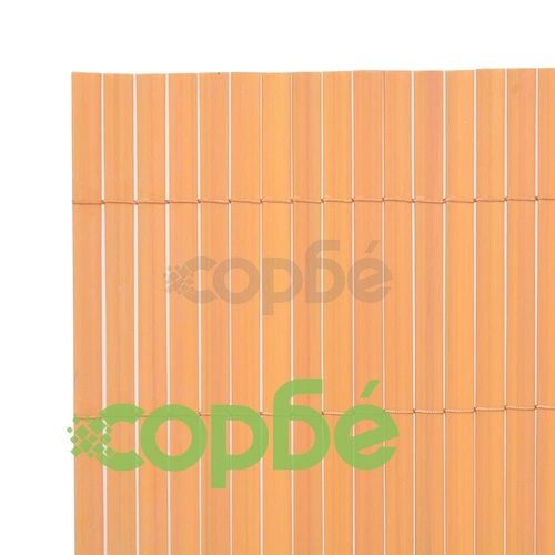 Двустранна градинска ограда, PVC, 195x300 см, жълта ➤ топ цена ➤ sorbe.bg