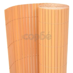 Двустранна градинска ограда, PVC, 195x500 см, жълта