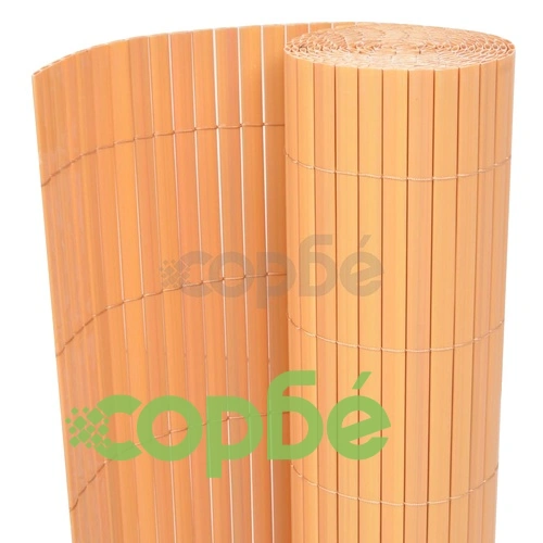 Двустранна градинска ограда, PVC, 195x500 см, жълта ➤ топ цена ➤ sorbe.bg