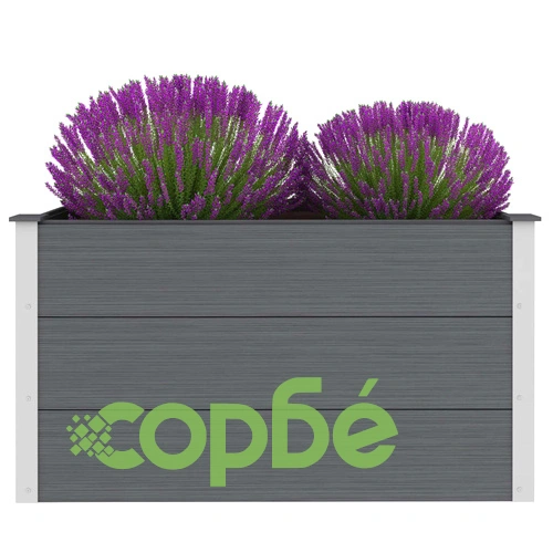 Градинска повдигната леха, WPC, 100x50x54 см, сива ➤ топ цена ➤ sorbe.bg