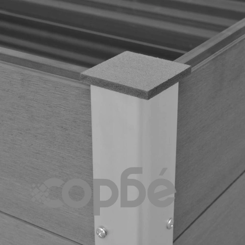 Градинска повдигната леха, WPC, 100x50x54 см, сива ➤ топ цена ➤ sorbe.bg