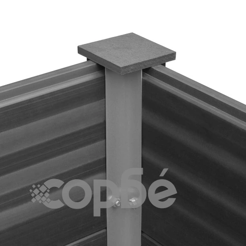 Градинска повдигната леха, WPC, 100x50x54 см, сива ➤ топ цена ➤ sorbe.bg