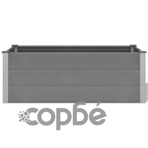 Градинска повдигната леха, WPC, 150x50x54 см, сива ➤ топ цена ➤ sorbe.bg