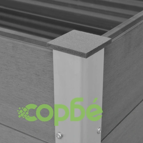 Градинска повдигната леха, WPC, 150x50x54 см, сива ➤ топ цена ➤ sorbe.bg