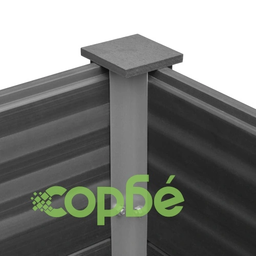 Градинска повдигната леха, WPC, 150x50x54 см, сива ➤ топ цена ➤ sorbe.bg