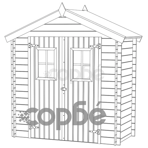 Градинска барака, 2x1 м, 19 мм, дървена ➤ топ цена ➤ sorbe.bg