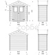 Градинска барака, 2x1 м, 19 мм, дървена