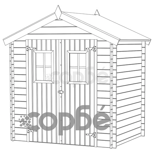 Градинска барака, 2x1,5 м, 19 мм, дървена ➤ топ цена ➤ sorbe.bg