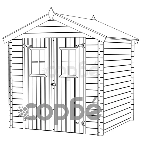 Градинска барака, 2x2 м, 19 мм, дървена ➤ топ цена ➤ sorbe.bg