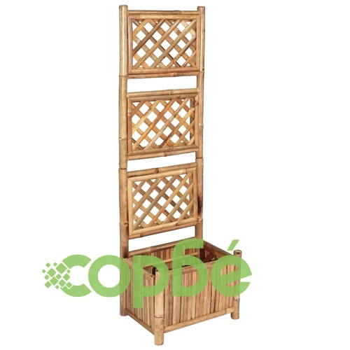 Градинска повдигната леха с решетка, бамбук, 40 см ➤ топ цена ➤ sorbe.bg