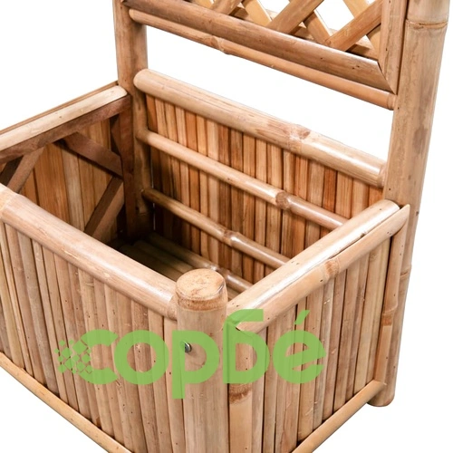 Градинска повдигната леха с решетка, бамбук, 40 см ➤ топ цена ➤ sorbe.bg