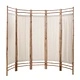 Сгъваем 5-панелен параван за стая, бамбук и текстил, 200 cм