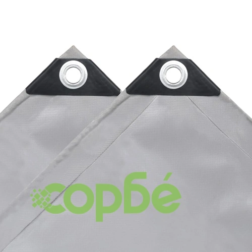 Брезентово платнище, 650 г/м², 3x5 м, сиво ➤ топ цена ➤ sorbe.bg