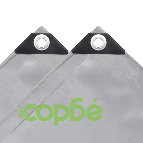 Брезентово платнище, 650 г/м², 4x5 м, сиво ➤ топ цена ➤ sorbe.bg