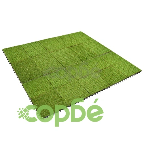 Плочки изкуствена трева, 20 бр, 30x30 см, зелени ➤ топ цена ➤ sorbe.bg