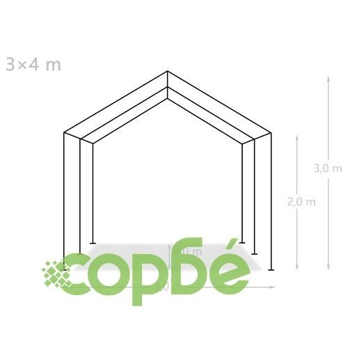 Шатра за съхранение, PE, 3x4 м, бяла ➤ топ цена ➤ sorbe.bg