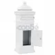 Алуминиева пощенска кутия стълб винтидж стил неръждаема бяла