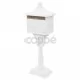Алуминиева пощенска кутия на стойка винтидж неръждаема бяла