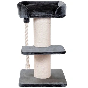 Quapas! Котешко дърво Ruffles тъмносиво 60x60x115 см