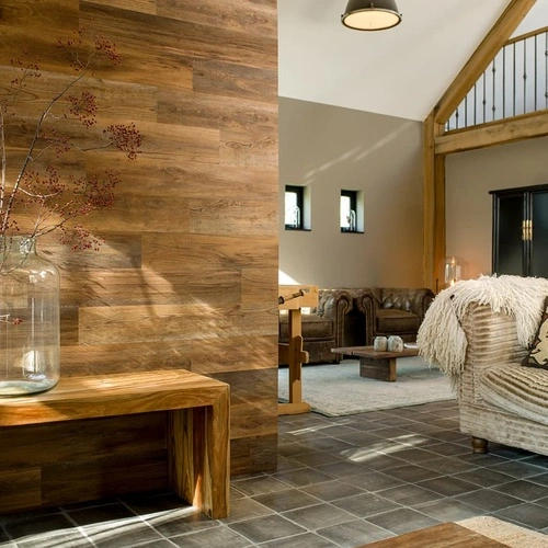 WallArt Дъски с вид на дърво barnwood дъб, умбра кафяви ➤ топ цена ➤ sorbe.bg