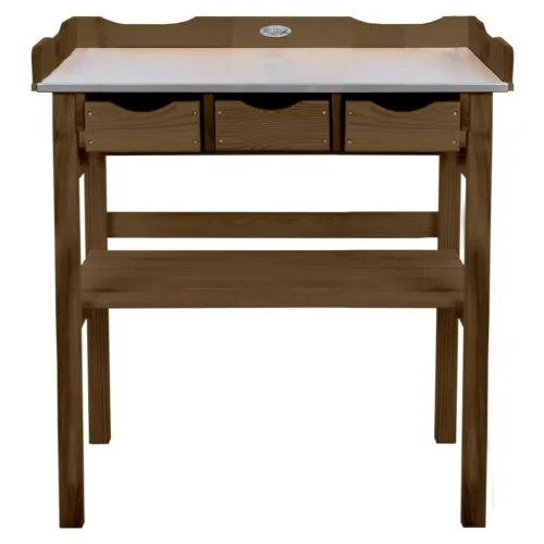 Esschert Design Маса за разсад с чекмеджета, кафява ➤ топ цена ➤ sorbe.bg